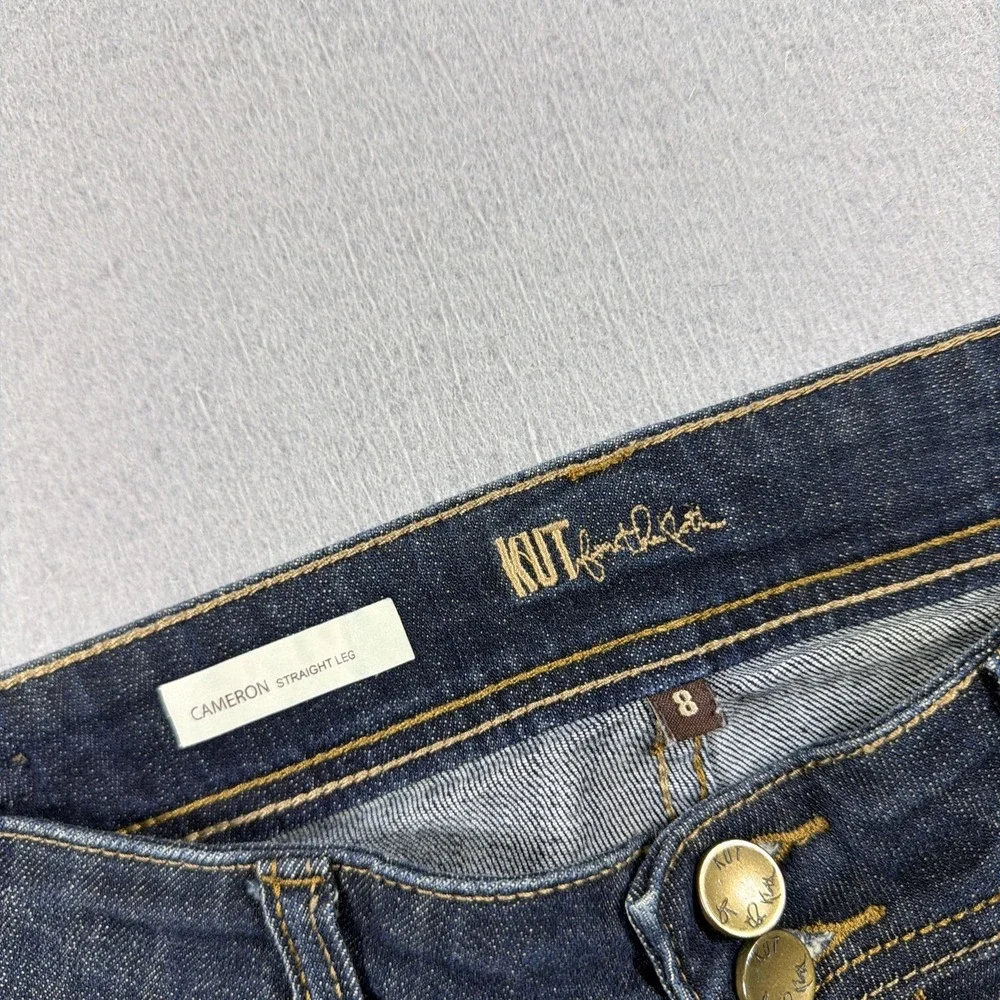 Kut From The Kloth Jeans Womens 8 Blue Cameron Straight Mid Rise Stretch Denim